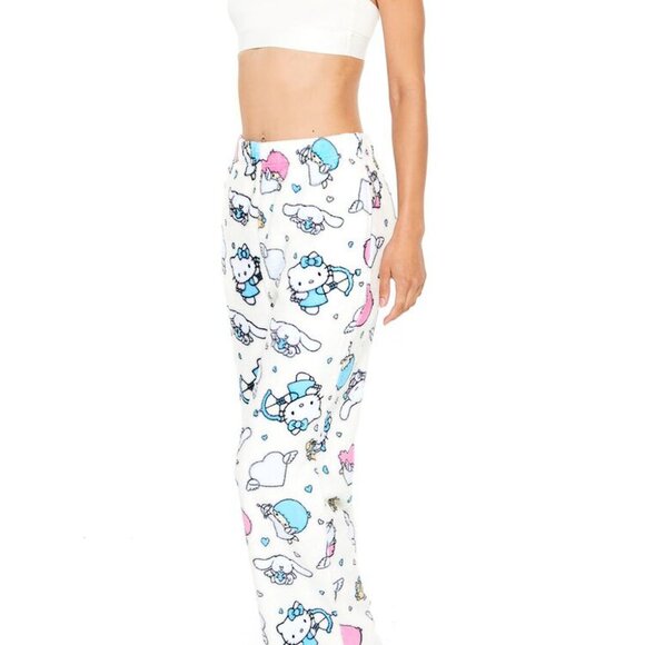 NWT Forever 21 Hello Kitty & Friends Fleece Pajama Pants 🩵 - Picture 2 of 4